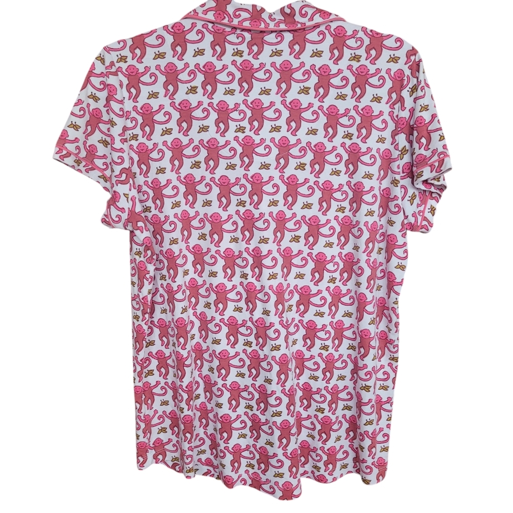 Roller Rabbit Pink and White Button Down Shirt - Picture 2 of 6